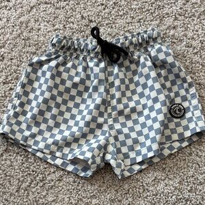 Binky Bro Checkered Blue and White Shorts